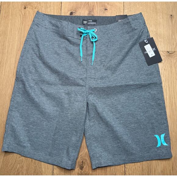 NWT Hurley One And Only 20" Board Shorts Crossdye Gray/Black Men's Swimwear 29 - Picture 1 of 4